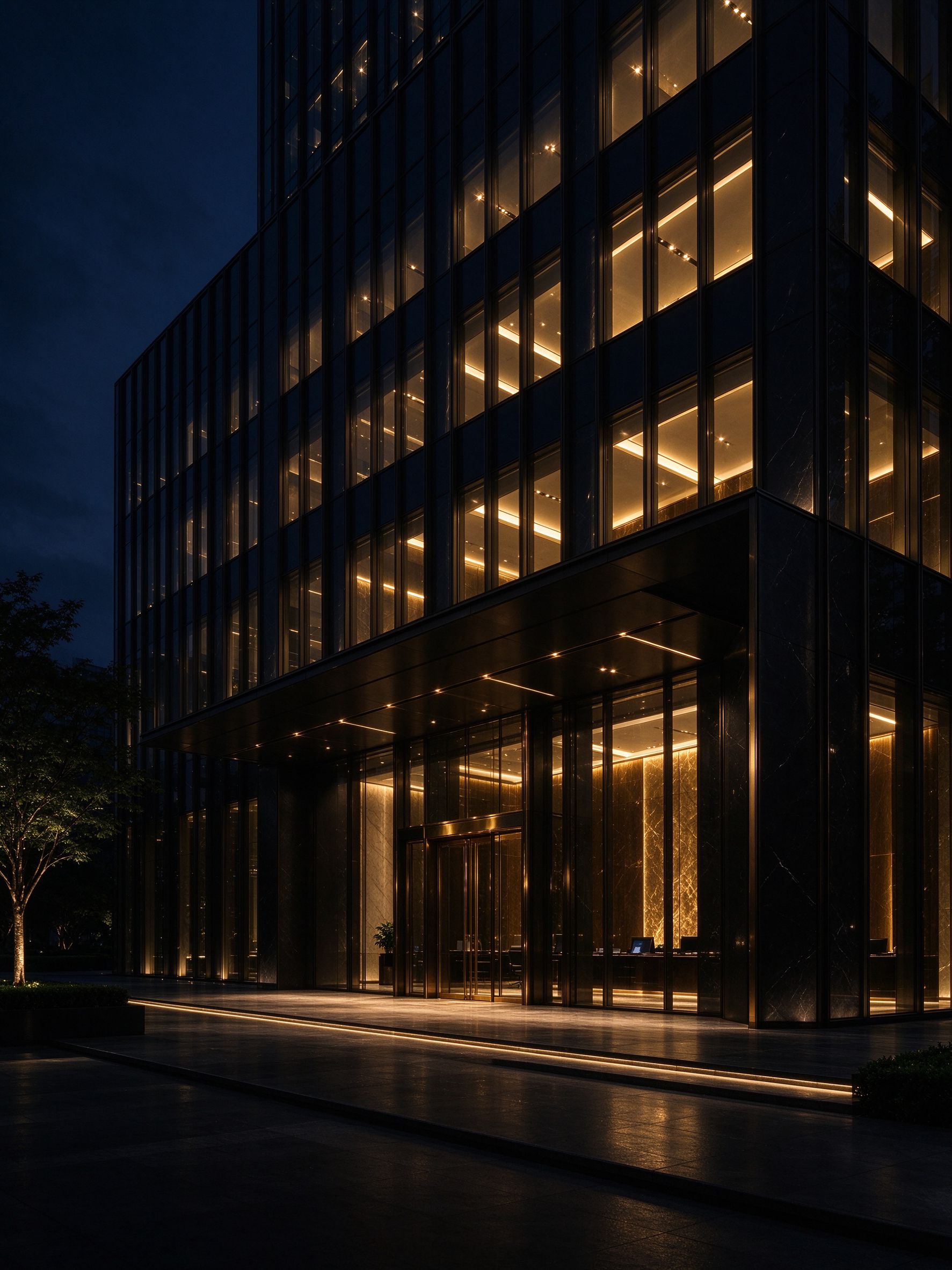 YAJNAS headquarters at dusk
